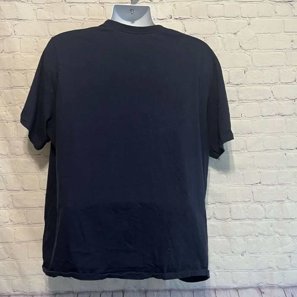 Vtg The Nike Tee Red Swoosh Navy Blue Nike T-shirt Size XXL 2XL Short Sleeve